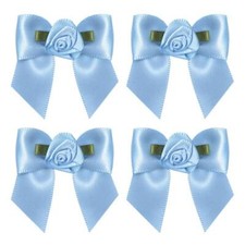 Buddly Crafts 46mm x 42mm Satin Rose Ribbon Bows 10pcs