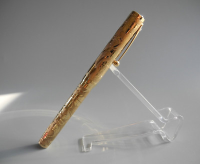 Sheaffer Nostalgia 803 Füller Floral geätzt 925 Silber Vermeil 18 K Gold Feder