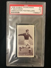 1938 Churchman Footballers (Soccer) #4 Peter Buchanan PSA 5 POP 2 None Higher!! 