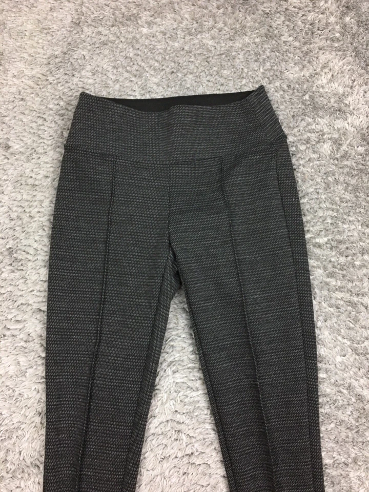 Pantalones Legging Nine West Para Mujer Talla Pequeña Gris Blanco Rayas Elastizados Ajustados Foto 2 de 4