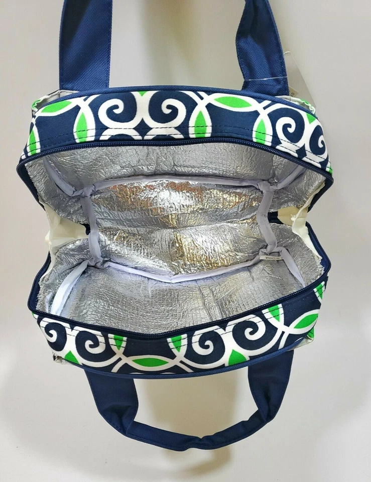 Caja de almuerzo escolar aislada niña niños niños adultos bolsa de trabajo quatrefoil azteca Foto 2 de 3