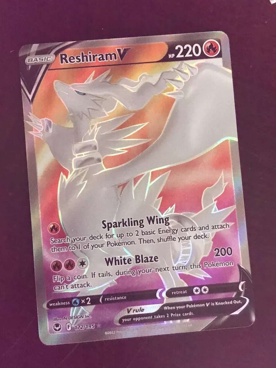 Pokémon TCG Reshiram V (Full Art) Silver Tempest 172/195 Holo Ultra Rare