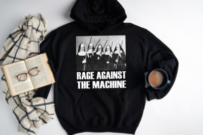 Rage Against The Machine Nuns With Guns Hoodie Unisex Black Size S