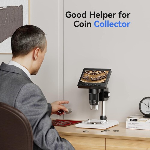 TOMLOV 4.3" LCD Digital Microscope 50X-1000X Coin Magnifier for Coin Collection - Picture 11 of 14