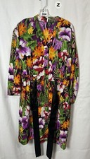 Women s Button Up Floral Dress With Tie Front Large