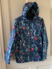 New! Sz 8 Mantaray Tropical Floral Windbreaker Rain Coat Lined On A Bag