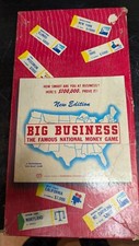 Vintage 1949 Big Business Board Game. Transogram. The Famous National Money Game