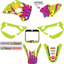 Kit de calcomanías gráficas para Kawasaki KX 80 (1991 - 1997) KX80 kit kawi retro