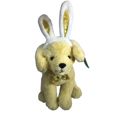 New Cheers 4 Ears F.A.O Schwarz Plush Yellow Lab puppy 11" with ears up 16" in. 