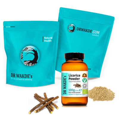 DR WAKDE'S Süßholzwurzelpulver | reines, rohes & getrocknetes Pulver | Ayurvedisches Kraut |...