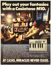 Vintage Print Ad Casio Castiotone M10 Keyboar...