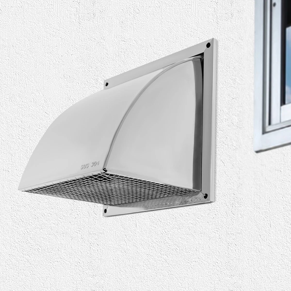 8 Inch Wall Vent Cover Stainless Steel Exhaust Vent Dryer Vent Cover  Outdoor | eBay