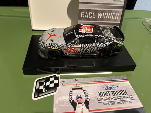 2022 Kurt Busch Jordan Brand Kansas Raced Win Elite 1:24