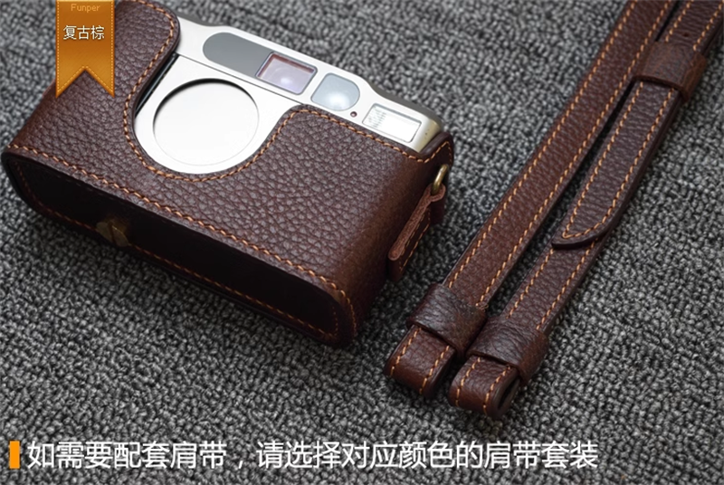 Handmade Camera Half Case Genuine Leather Protective Cover for