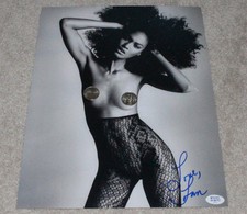 JOAN SMALLS SEXY VICTORIA'S SECRET MODEL SIGNED AUTHENTIC 11X14 PHOTO B w/COA 