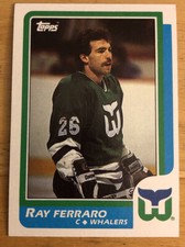1986-87 Topps Ray Ferraro Hockey Card #160 Hartford Whalers High-Grade O/C