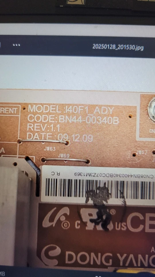 KIT REPARACIÓN TOSHIBA 50L1350U (PRINCIPAL, FUENTE DE ALIMENTACIÓN) 461C5Y51L71 ¡PROBADO! ¡VER VIDEO!! Foto 3 de 4