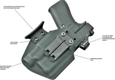 IWB Light Bearing Kydex Holster | All Popular Gun Models | Blackout Series IWB