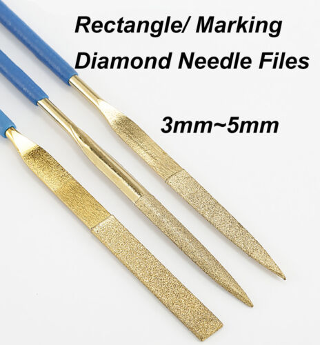 3~5mm Diamond Needle File For Metal Jeweler Wood Carving Craft Rectangle/Marking