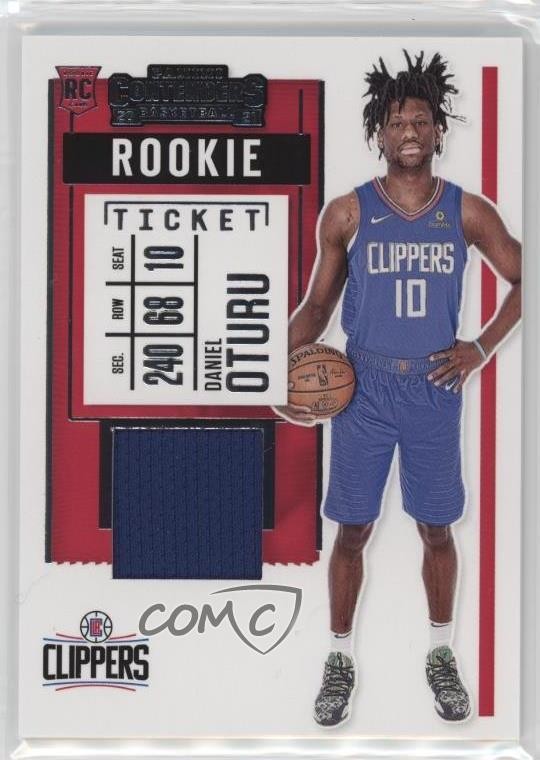 2020-21 Panini Contenders Rookie Ticket Swatches Daniel Oturu #RS-DOT RC 2k3