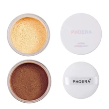 2 Pcs PHOERA Setting Powder, Control Oil Brighten Skin Color Cover Blemish Face 