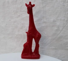 Mold A Rama Souvenir Statue Plastic Red Giraffes Brookfield Zoo Chicago FLAWED