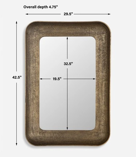 Uttermost 07087 Alvaro 29-1/2" W x 42-1/2" H Rectangular Framed - Brass - Picture 5 of 6