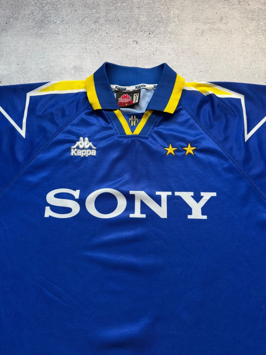vintage Kappa ヴィンテージ ゲームシャツ Vintage Juventus Kappa Gara Away Jersey Shirt 1995–1996 SONY