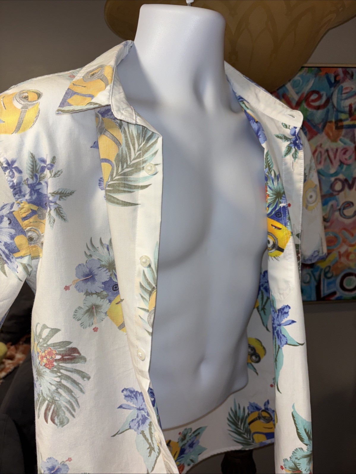 Despicable Me Minions Reverse Pattern Button Down… - image 9