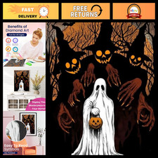 Halloween, Ghost Diamond Art Kit for Adults Scary Monster Ghost 5D 12x16