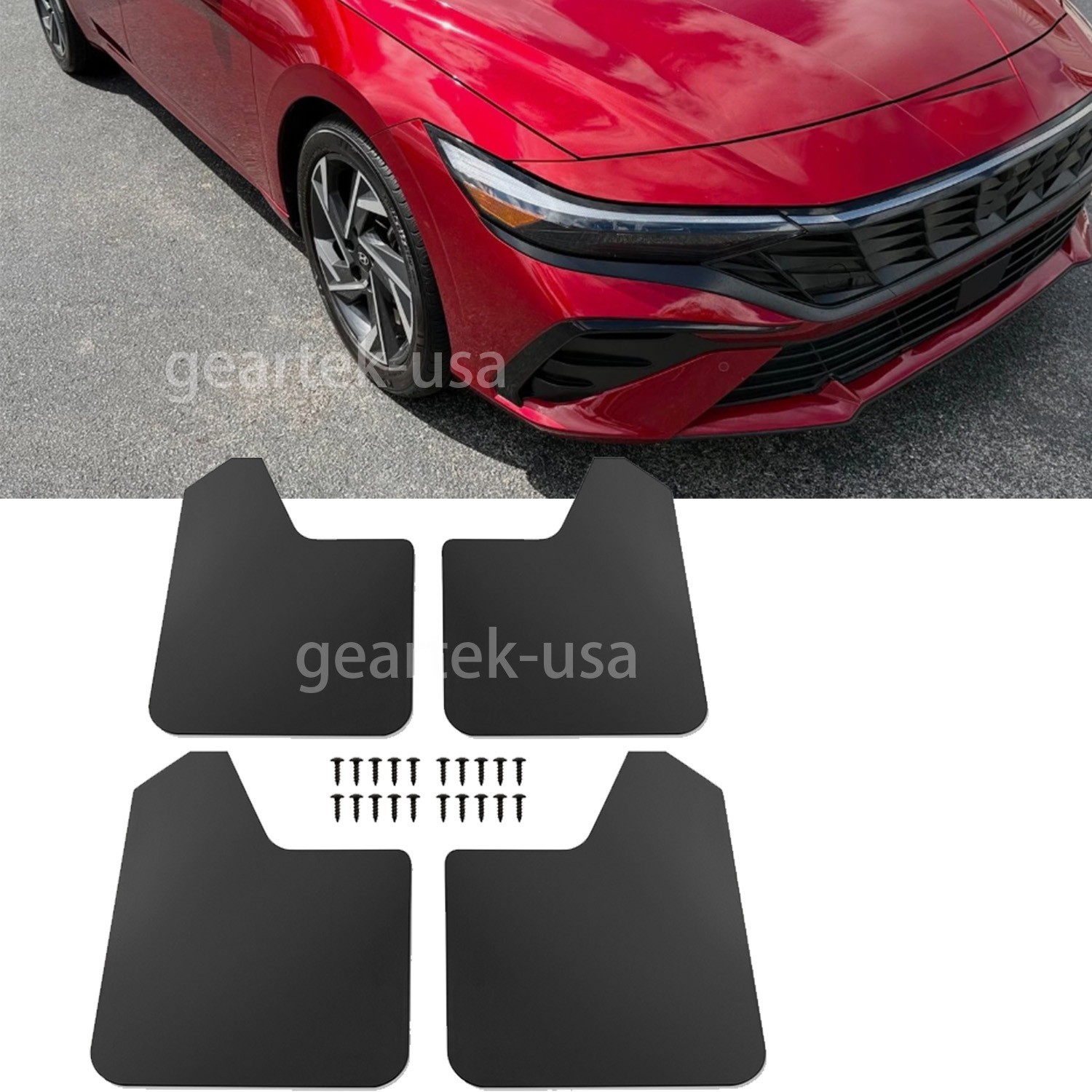 For Hyundai Elantra N 4X Front Rear Wide Rally Mudflaps Splash Guards Mudguard