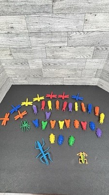 Rubber Bug lot of various insects lot of 35 All diff colors and sizes
