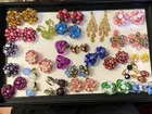 23 Piece Vintage Costume Jewelry Earrings 1 Copper Bell Trading Post Rhinestone