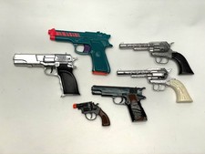 Vintage 1990s Toy Cap Gun Lot of 6 for Parts Repair Nostalgia