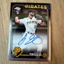 2024 Topps Chrome Jared Triolo Rookie Auto Pittsburgh Pirates #RA-JTR