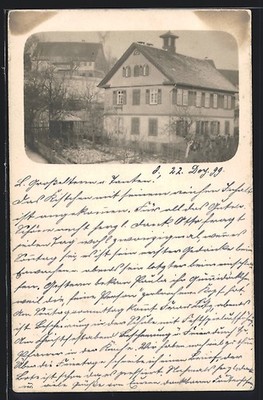 Dornstetten, view of a residential building, postcard 1899 