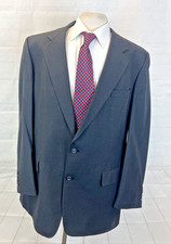 Hart Schaffner Marx Men's Dark Gray Blazer 46L 595 Two Button Vintage