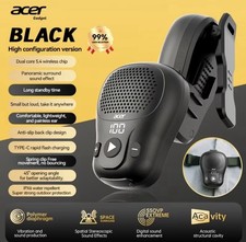 Wearable Bluetooth Speaker -Black -Rugged Clip-On 16-18H Battery IPX6 Water/sand