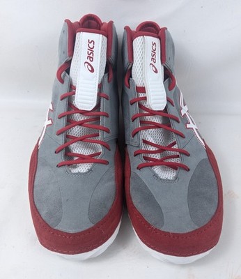 Asics Dan Gable EVO Wrestling Shoes - Aluminum/White/Red US 7.5 EU 39 Asics Dan Gable EVO Wrestling Shoes - Aluminum/White/Red  main image 4