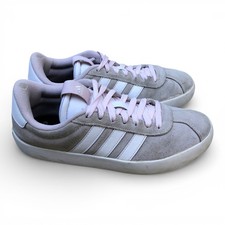 ADIDAS VL Court 3.0 Shoes Women's 7.5 Grey Lace Up Sneakers