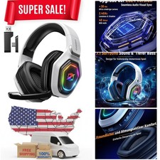 Noise-Canceling Wireless Gaming Headset - 50mm Drivers  Bluetooth Connectivity