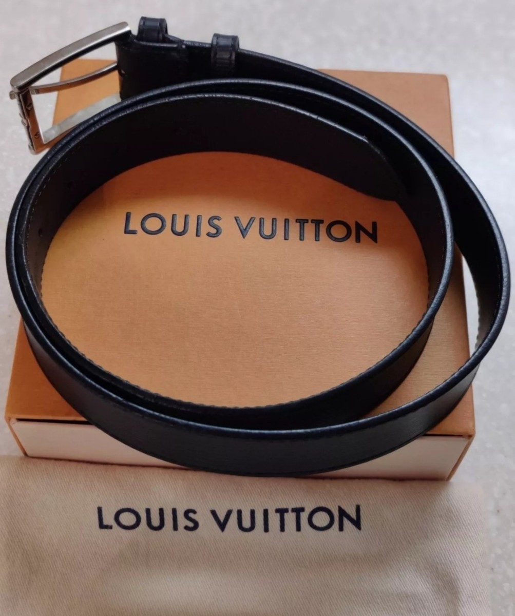 Louis Vuitton Black Epi Leather Belt with LV Metal Buckle Louis Vuitton Epi Leather Black Men main image 2