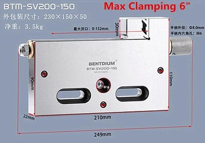 CNC Wire EDM High Precision Vise Stainless Steel 4'' Jaw 0-100mm Opening Clamping