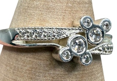 Disney Parks Siamese Mickey Mouse Double Sterling Silver 925 Ring