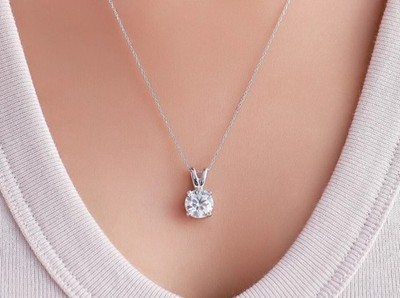 Solitaire Classics 14K Gold & 2.00TCW Lab Grown Diamond Round Solitaire Necklace