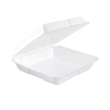 Dart Foam Hinged Lid Containers, 9.25 x 9.5 x 3, 200/Carton, CA  WA Restricted
