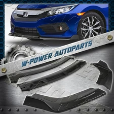 Universal Configurable of up 3-Different Style Black Front Bumper Lip Spoiler