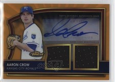 2011 Topps Finest Orange Refractor Rookie Dual Relics 91/99 Aaron Crow Auto q3x