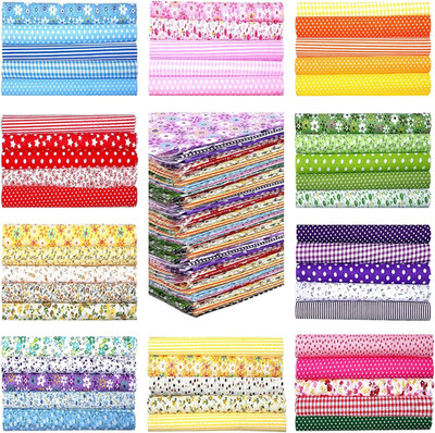 50 Pcs Cotton Fabric Squares 10X10 Inch Floral Quilting Fabric Bundles, Precut