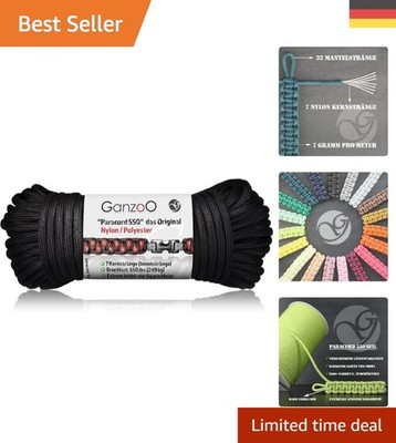 Paracord 550 Seil 4mm - Hochwertige Nylon & Polyester Schnur für Outdoor 3/15...